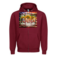Burgundy patriotic nana Zipper Hoodie - BarkalooDesign