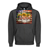 Charcoal Heather patriotic nana Zipper Hoodie - BarkalooDesign