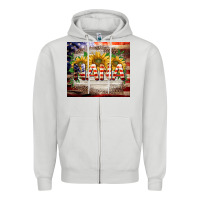 Dove Grey patriotic nana Zipper Hoodie - BarkalooDesign