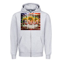 Heather Grey patriotic nana Zipper Hoodie - BarkalooDesign