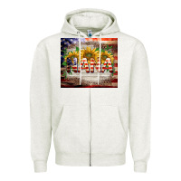 Oatmeal Heather patriotic nana Zipper Hoodie - BarkalooDesign