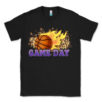 Black game day basketball leopard flames fireball Classic Tee - HowdyJamesFarm