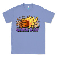 Game Day Basketball Leopard Flames Fireball Classic Tee | Teevron