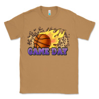 Toasted Coconut game day basketball leopard flames fireball Classic Tee - HowdyJamesFarm