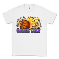White game day basketball leopard flames fireball Classic Tee - HowdyJamesFarm