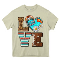 Mossy American Football love and helmet Heavy Core Tee - NancyCooperArtShop