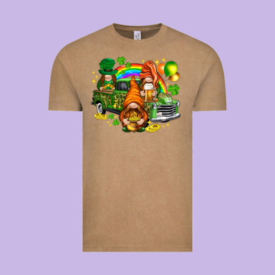 St. Patrick's Day Gnomies With Leopard Tumbler Vintage Tee Designed By Howdyjamesfarm