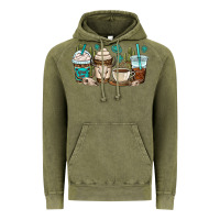 Vintage Olive bull skull coffee cups Vintage Hoodie - OliviaCreatesArt