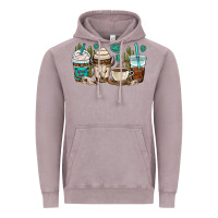 Vintage Zinc bull skull coffee cups Vintage Hoodie - OliviaCreatesArt