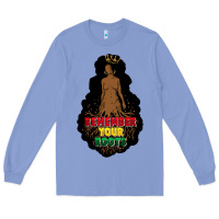 Colony Blue Remember your roots Long Sleeve Tee - FaDigitalArtStudio