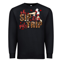 Black oh sip its a girls trip Premium Sweatshirt - AdoDesignShop