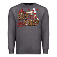 Charcoal Heather oh sip its a girls trip Premium Sweatshirt - AdoDesignShop