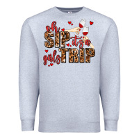 Heather Grey oh sip its a girls trip Premium Sweatshirt - AdoDesignShop