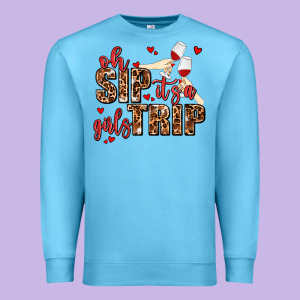 Oh Sip Its A Girls Trip Premium Sweatshirt Designed By Adodesignshop