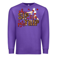 Purple oh sip its a girls trip Premium Sweatshirt - AdoDesignShop