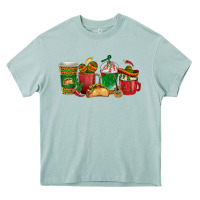 Arona Tacos Coffee Cups Heavy Core Tee - texasbilliewilder