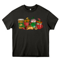Asphalt Tacos Coffee Cups Heavy Core Tee - texasbilliewilder