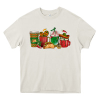 Tacos Coffee Cups Heavy Core Tee | Teevron