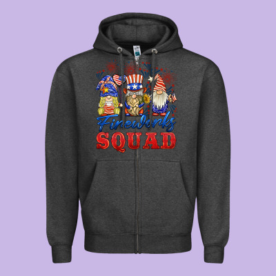 Fireworks Squad Zipper Hoodie Designed By Barkaloodesign