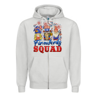 Dove Grey fireworks squad Zipper Hoodie - BarkalooDesign