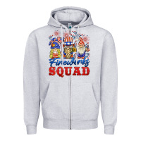 Heather Grey fireworks squad Zipper Hoodie - BarkalooDesign