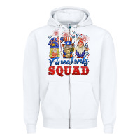 White fireworks squad Zipper Hoodie - BarkalooDesign