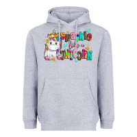 Heather Grey sparkle like a unicorn Heavyweight Hoodie - AdoDesignShop