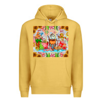 Antique Gold christmas coffee class Premium Hoodie - CowhideDigitalArt