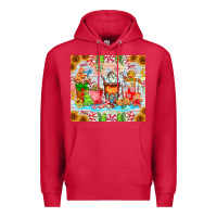 Cardinal christmas coffee class Premium Hoodie - CowhideDigitalArt