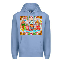 Colony Blue christmas coffee class Premium Hoodie - CowhideDigitalArt