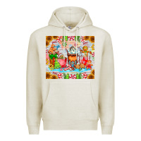 Oatmeal Heather christmas coffee class Premium Hoodie - CowhideDigitalArt