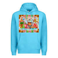 Ocean Blue christmas coffee class Premium Hoodie - CowhideDigitalArt