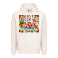 Pale Pink christmas coffee class Premium Hoodie - CowhideDigitalArt