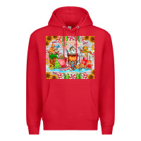 Red christmas coffee class Premium Hoodie - CowhideDigitalArt