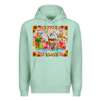 Seafoam christmas coffee class Premium Hoodie - CowhideDigitalArt