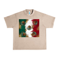 French Oak Mexican Flag Urban Heavy Tee - RanaPortraitStore