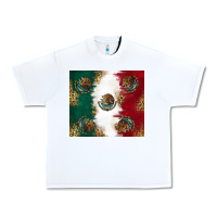 White Mexican Flag Urban Heavy Tee - RanaPortraitStore