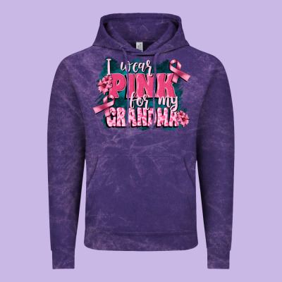 I Wear Pink For My Grandma Vintage Hoodie Designed By Fadigitalartstudio