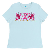 Baby Blue cancer ribbon with daisy Ladies Tee - TumblerDesignByShophia