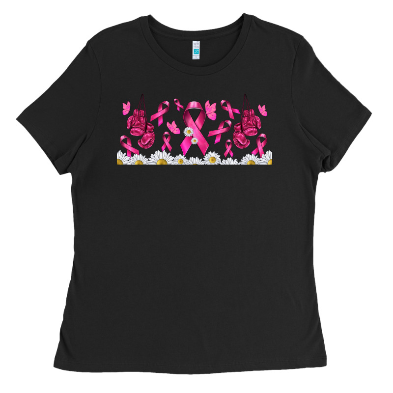 Cancer Ribbon With Daisy Ladies Tee by TumblerDesignByShophia | Teevron