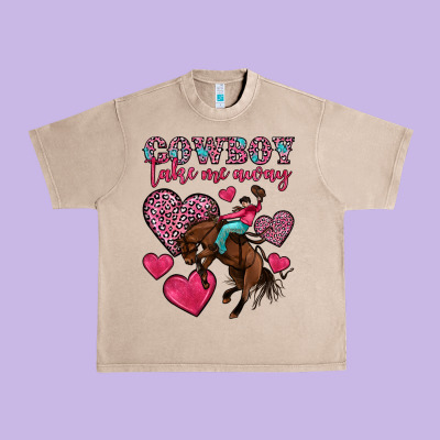 Cowboy Take Me Away Urban Heavy Tee Designed By Oliviacreatesart
