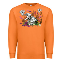 Carrot halloween cow and ghosts Premium Sweatshirt - AdoDesignShop