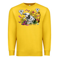 Lemon halloween cow and ghosts Premium Sweatshirt - AdoDesignShop
