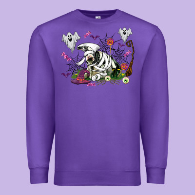 Halloween Cow And Ghosts Premium Sweatshirt Designed By Adodesignshop