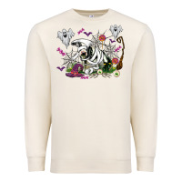 Sandshell halloween cow and ghosts Premium Sweatshirt - AdoDesignShop