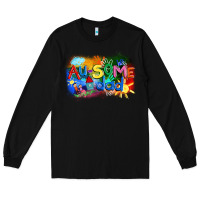 Black Au-some dad Autism Long Sleeve Tee - FaDigitalArtStudio
