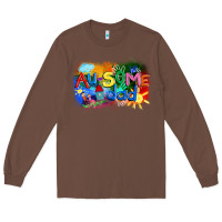 Chestnut Au-some dad Autism Long Sleeve Tee - FaDigitalArtStudio