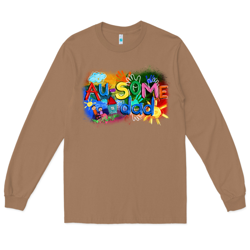 Au-some Dad Autism Long Sleeve Tee by FaDigitalArtStudio | Teevron