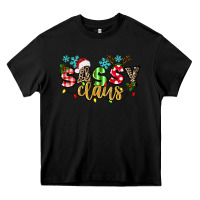 Black Sassy Claus Heavy Core Tee - texasbilliewilder
