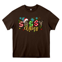 Chocolate Brown Sassy Claus Heavy Core Tee - texasbilliewilder